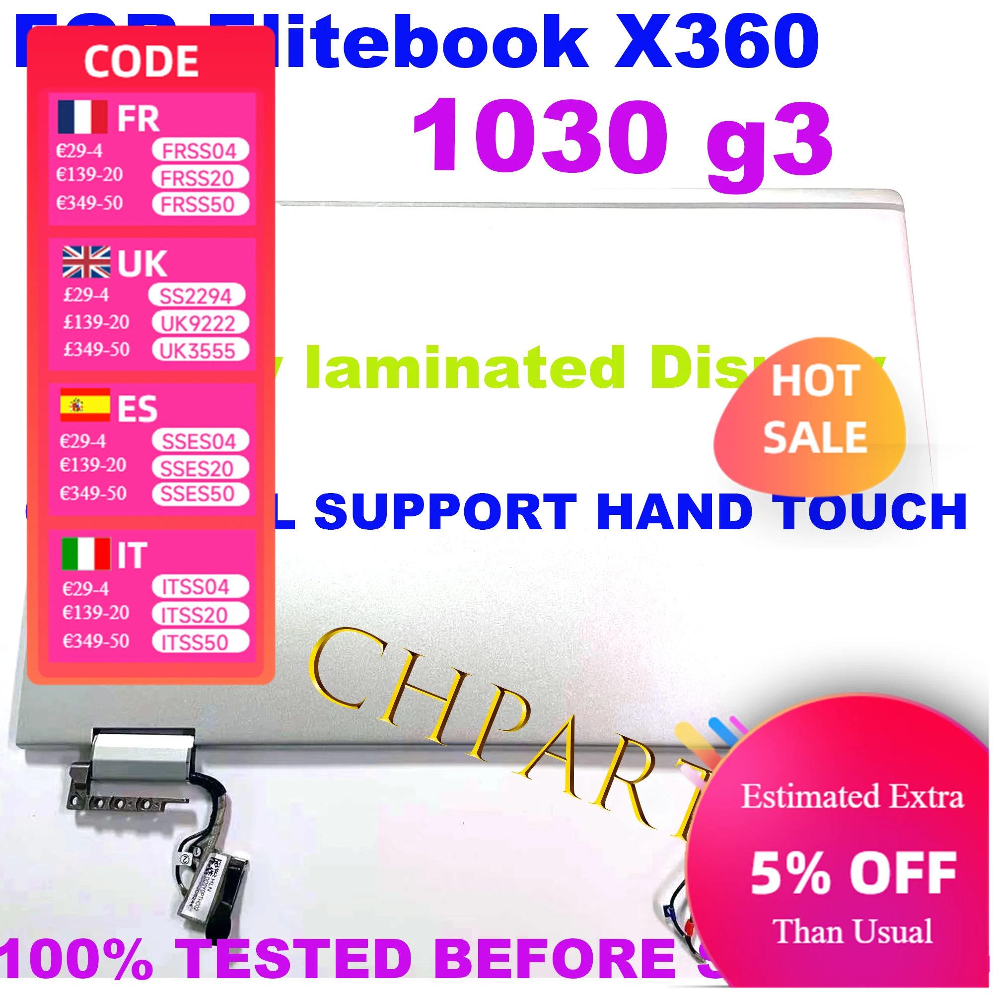 Для HP EliteBook x360 1030 G3 1030 G4 сенсорный экран в сборе, замена L31871-001 L31870-001, ЖК-дисплей, верхняя половина части
Для HP EliteBook x360 1030 G3 1030 G4 сенсорный экран в сборе, замена L31871-001 L31870-001, ЖК-дисплей, верхняя половина части
