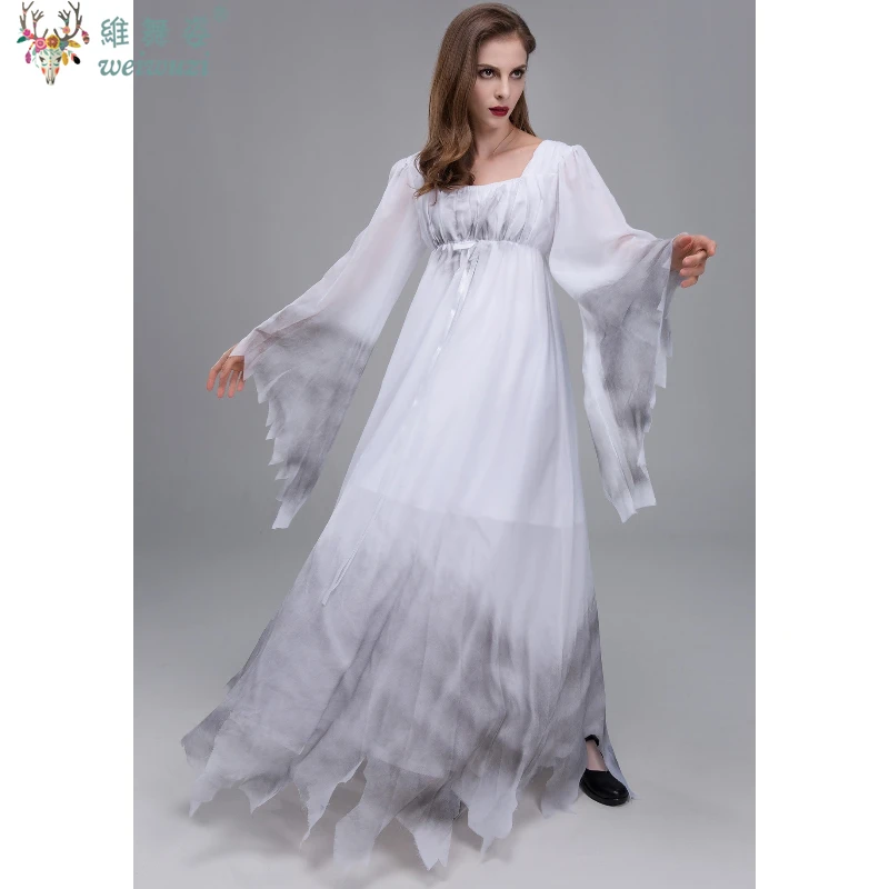 Zombie Woman Ghost Costume Haunted House Scary Theme Halloween Cosplay Costume Vampire Bride Square Neck Long Sleeve Dresses
Zombie Woman Ghost Costume Haunted House Scary Theme Halloween Cosplay Costume Vampire Bride Square Neck Long Sleeve Dresses