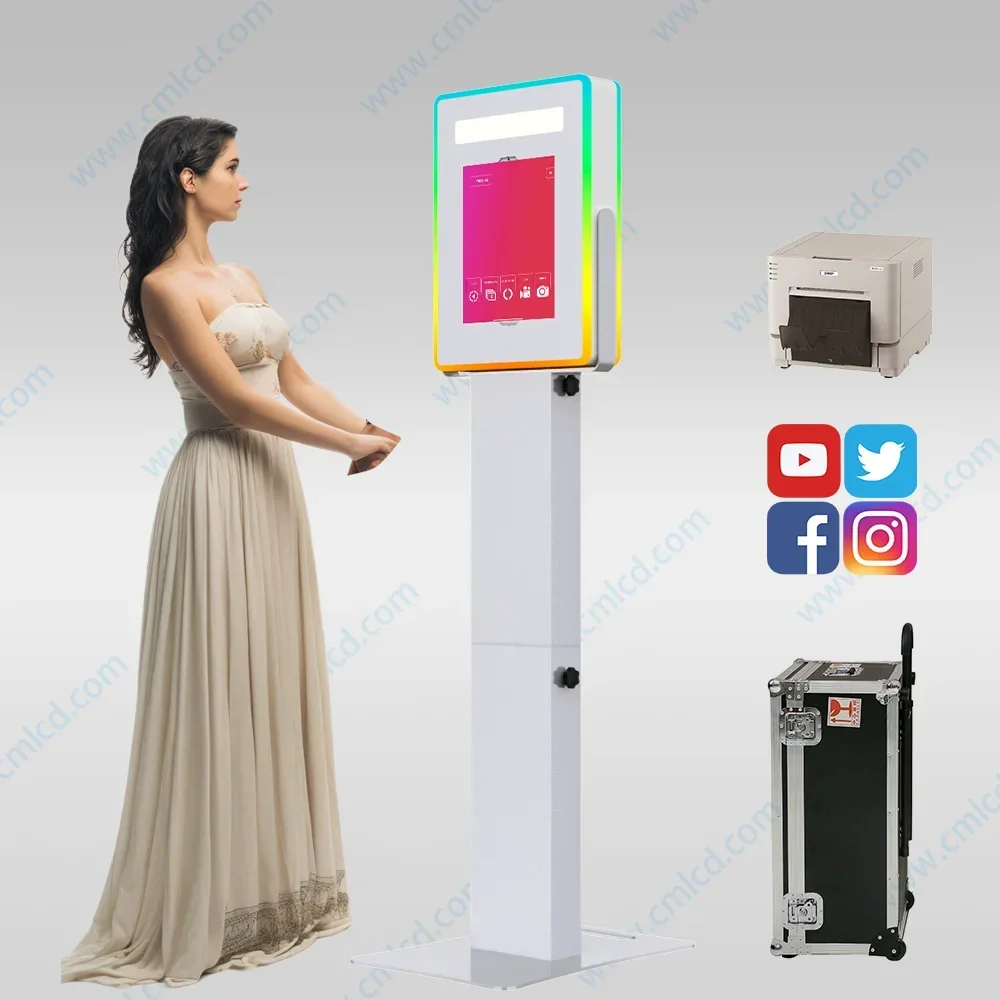 Portable Wedding iPad Photo Booth: Square Machine With Ring Light for Chic Party Photography
Portable Wedding iPad Photo Booth: Square Machine With Ring Light for Chic Party Photography