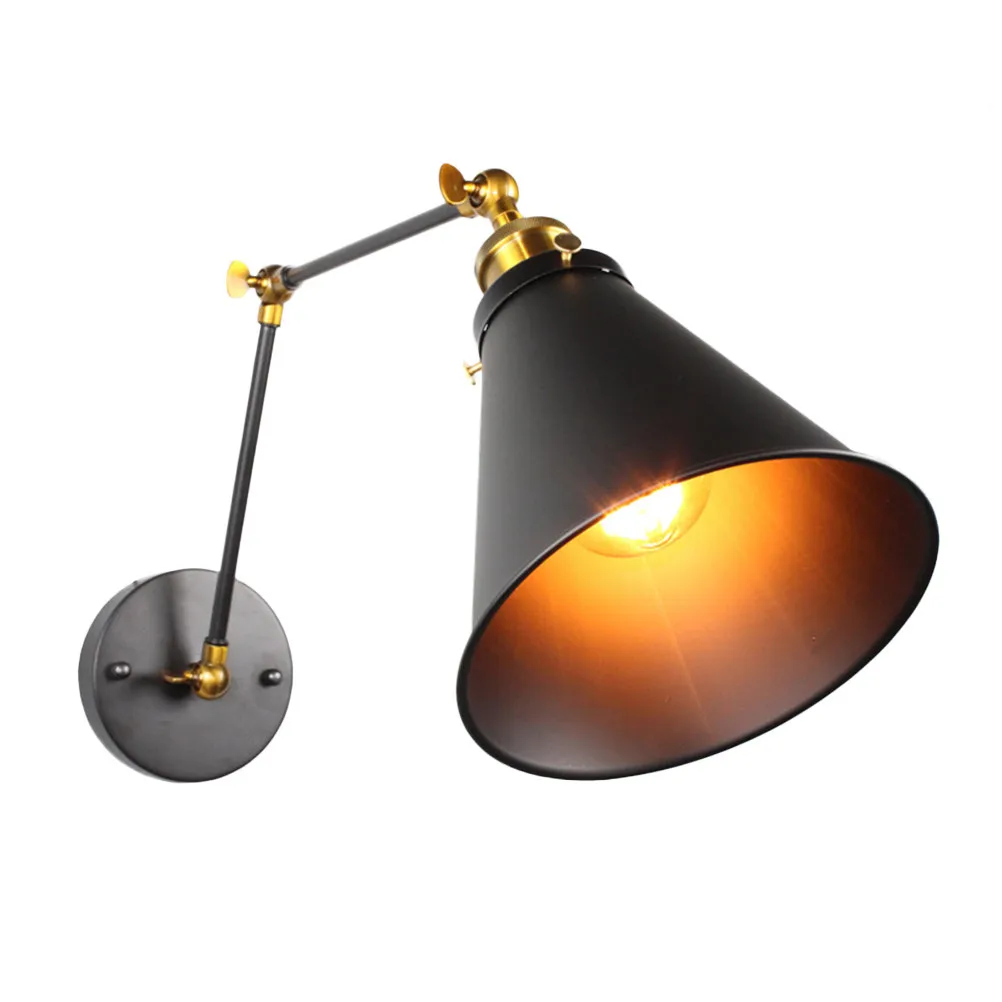 220V Retro Industrial Double-Section Adjustable Long Arm Wall Light Black Brass Swing Arm Wall Sconce for Office Bedroom Living
220V Retro Industrial Double-Section Adjustable Long Arm Wall Light Black Brass Swing Arm Wall Sconce for Office Bedroom Living