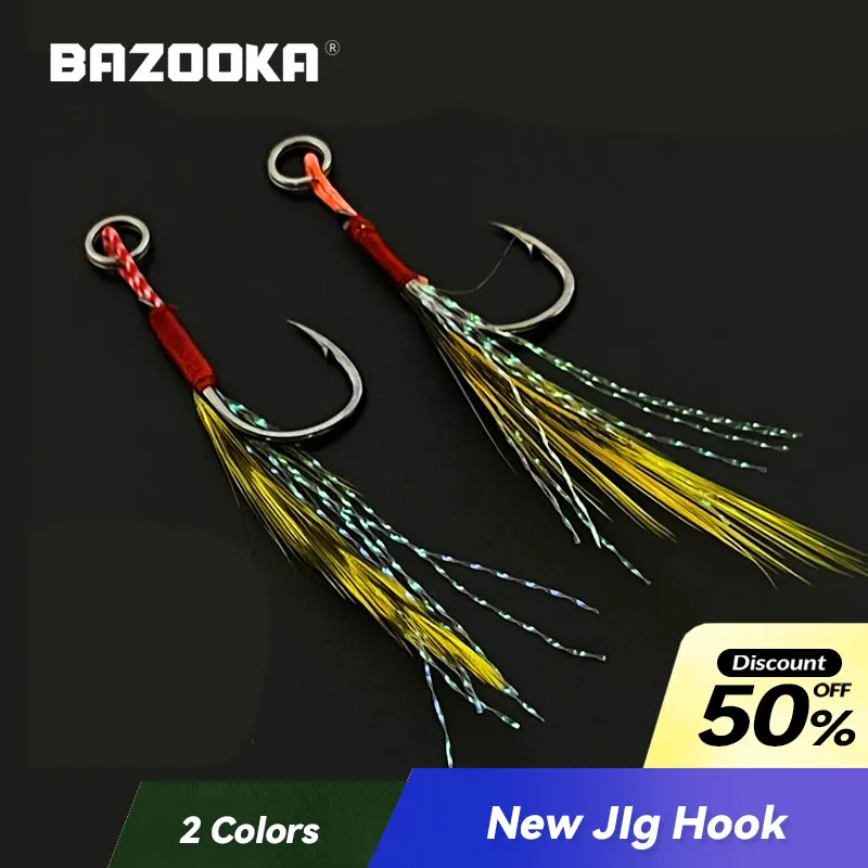 Bazooka 10pcs High Carbon Steel Fishing Single Hook with Feather Carp Hook With Ring Fish Hooks For Lure Pesca Bass
Bazooka 10pcs High Carbon Steel Fishing Single Hook with Feather Carp Hook With Ring Fish Hooks For Lure Pesca Bass