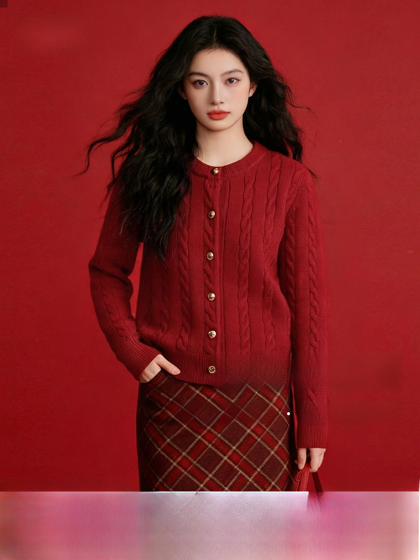 Red Knitted Sweater Women's Spring New Year Clothes Small Size Zodiac Year SNOW FLYING Commute Style Slim Fit Pure Color
Red Knitted Sweater Women's Spring New Year Clothes Small Size Zodiac Year SNOW FLYING Commute Style Slim Fit Pure Color