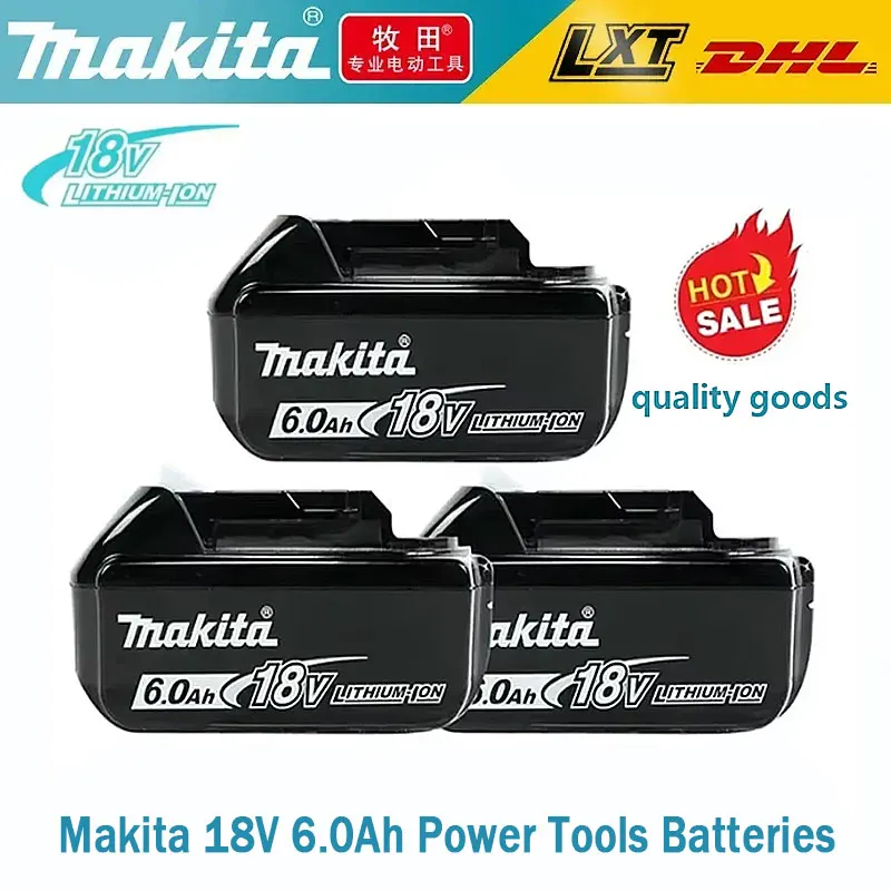 100% original Makita 6.0Ah 18V Rechargeable Battery for Makita 18V BL1830 BL1830B BL1840 BL1840B BL1850 BL1850B Power Tools
100% original Makita 6.0Ah 18V Rechargeable Battery for Makita 18V BL1830 BL1830B BL1840 BL1840B BL1850 BL1850B Power Tools