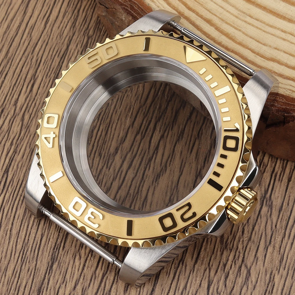 for YACHT Cases Silver Gold 40MM NH35 Watch Case Diver Sapphire Crystal Fit NH34 NH35 NH36 7S26 ETA2824 ST2130 8215 DG 2813 Movt
for YACHT Cases Silver Gold 40MM NH35 Watch Case Diver Sapphire Crystal Fit NH34 NH35 NH36 7S26 ETA2824 ST2130 8215 DG 2813 Movt