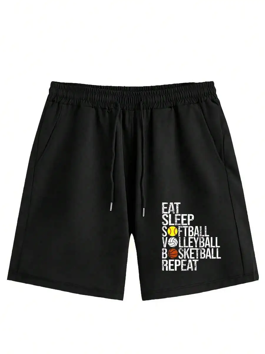 Mens Casual Sport Shorts Eat Sleep Softball Volleyball Basketball Repeat Graphic Design
Mens Casual Sport Shorts Eat Sleep Softball Volleyball Basketball Repeat Graphic Design