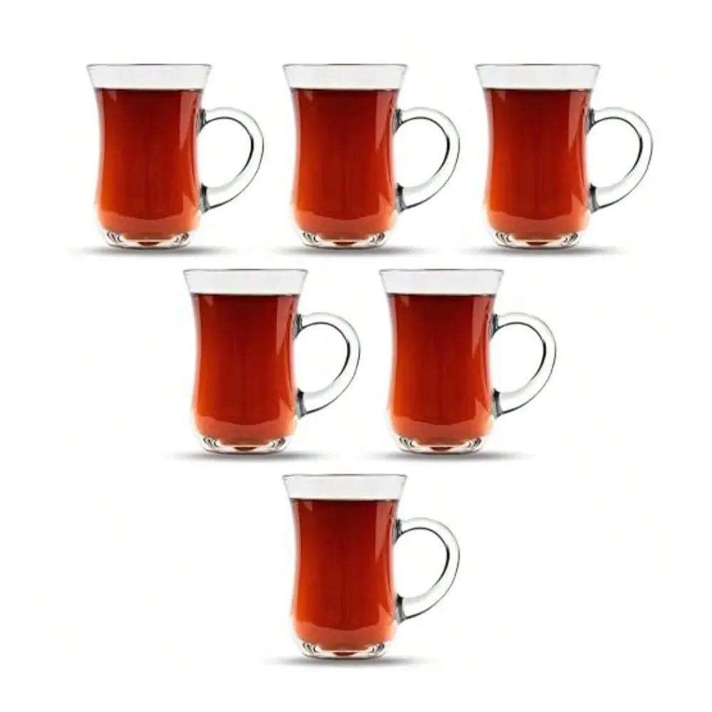 Tea Glasses With Handle Set Of 6 Slim Design Thick Bottom Keeps Tea Warm 145cc 4.3 Oz 2.5 X 4H
Tea Glasses With Handle Set Of 6 Slim Design Thick Bottom Keeps Tea Warm 145cc 4.3 Oz 2.5 X 4H