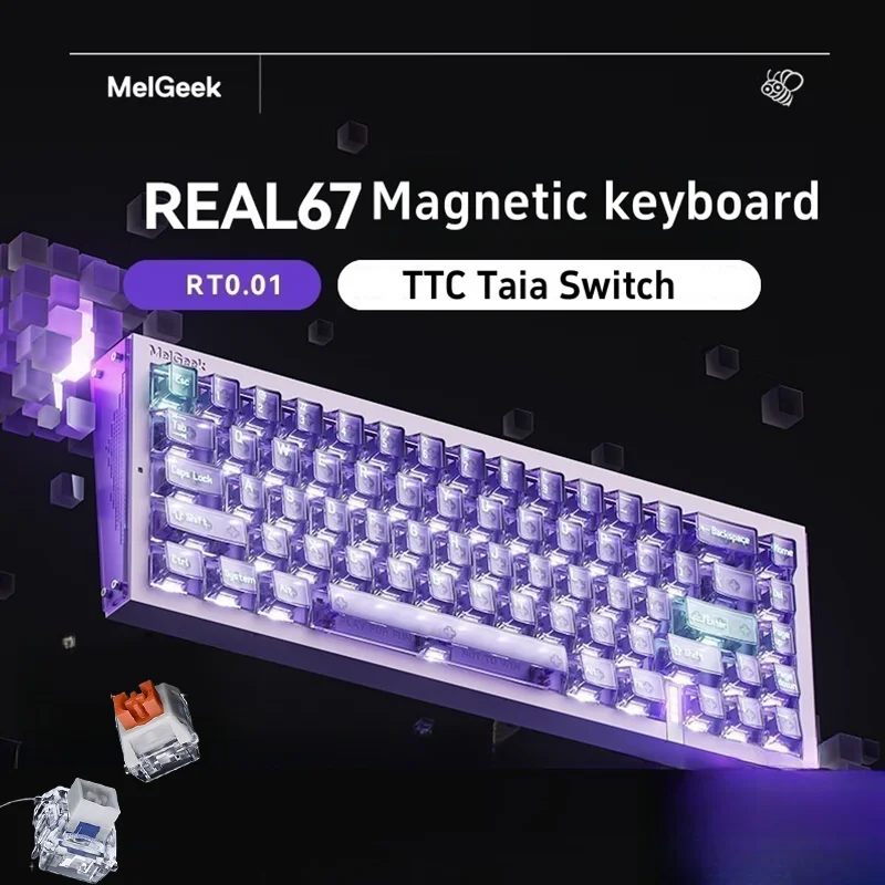 MelGeek Real 67 RGB Проводная игровая клавиатура для киберспорта Разрешение 8K Пользовательские магнитные переключатели для компьютерных аксессуаров Игровой подарок
MelGeek Real 67 RGB Проводная игровая клавиатура для киберспорта Разрешение 8K Пользовательские магнитные переключатели для компьютерных аксессуаров Игровой подарок