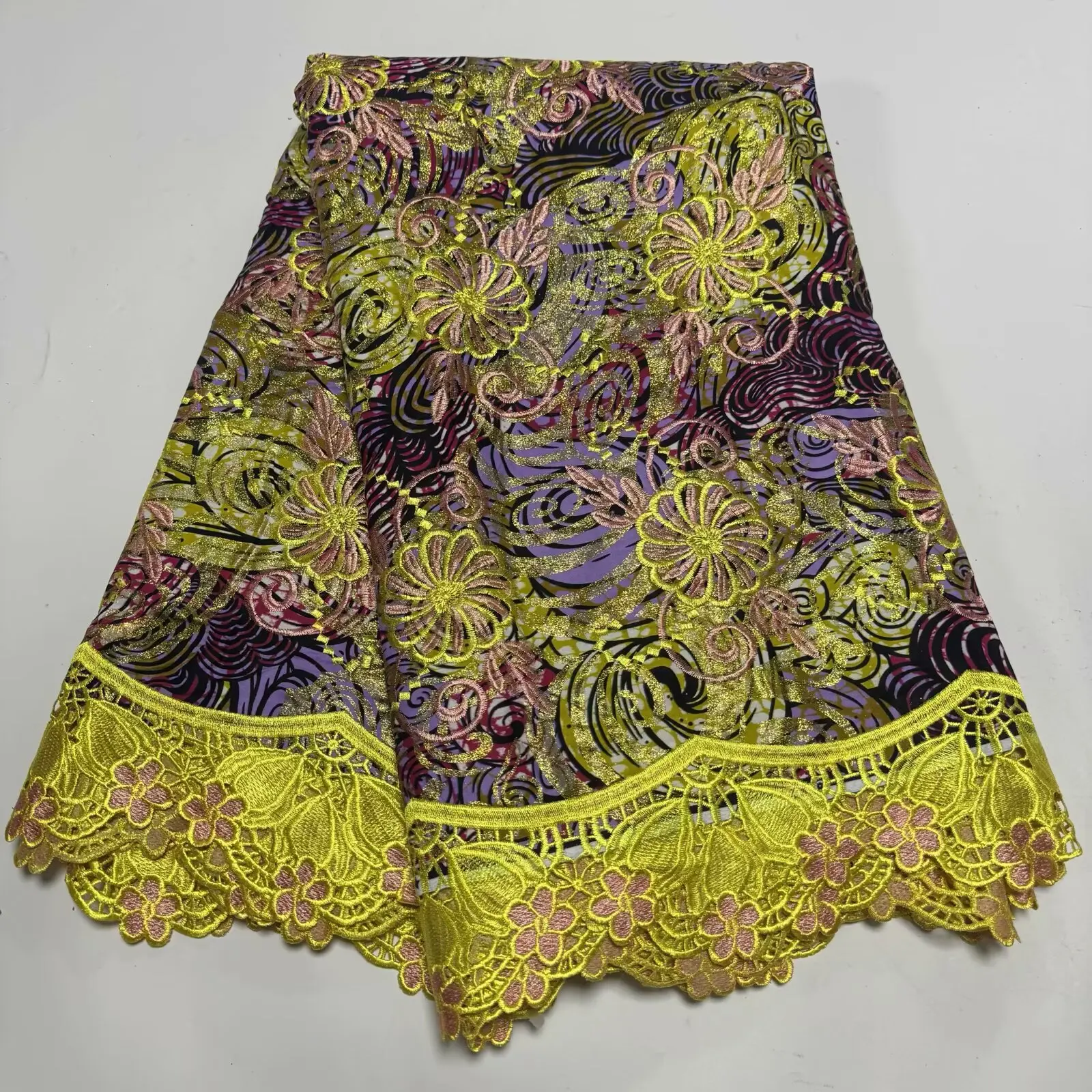 6 Yards African Gold powder Wax Brocade Lace Fabric New 100% Cotton Ankara Wax Satin Print Lace Fabric For Woman Dresses 19A05
6 Yards African Gold powder Wax Brocade Lace Fabric New 100% Cotton Ankara Wax Satin Print Lace Fabric For Woman Dresses 19A05