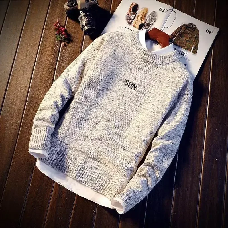 Crewneck Knitted Sweaters for Men Long Sleeve Round Collar Loose Fit Pullover Man Designer Casual Woven Cashmere Cheap Knitwear
Crewneck Knitted Sweaters for Men Long Sleeve Round Collar Loose Fit Pullover Man Designer Casual Woven Cashmere Cheap Knitwear