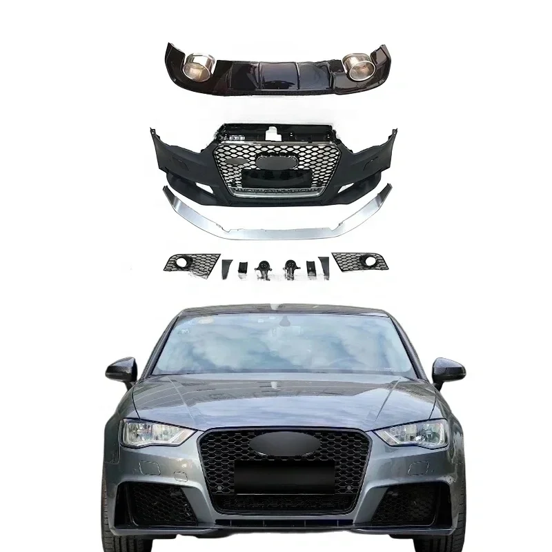 High quality Front car bumper for Audi 2013-2016 A3 upgrade RS3 body kit Car Grill diffuser
High quality Front car bumper for Audi 2013-2016 A3 upgrade RS3 body kit Car Grill diffuser