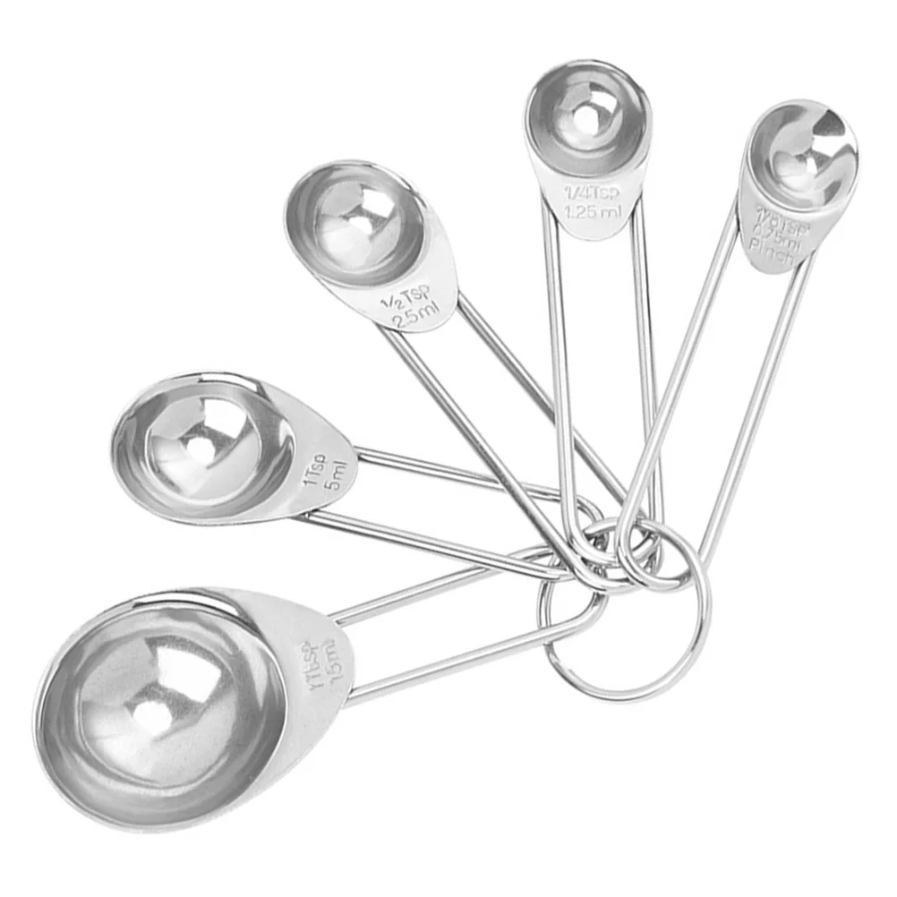 Five Piece Measuring Spoons Set Stainless Steel Teaspoons Baking Tools Measurement Cups tablespoon Set Quantitative Scoop
Five Piece Measuring Spoons Set Stainless Steel Teaspoons Baking Tools Measurement Cups tablespoon Set Quantitative Scoop