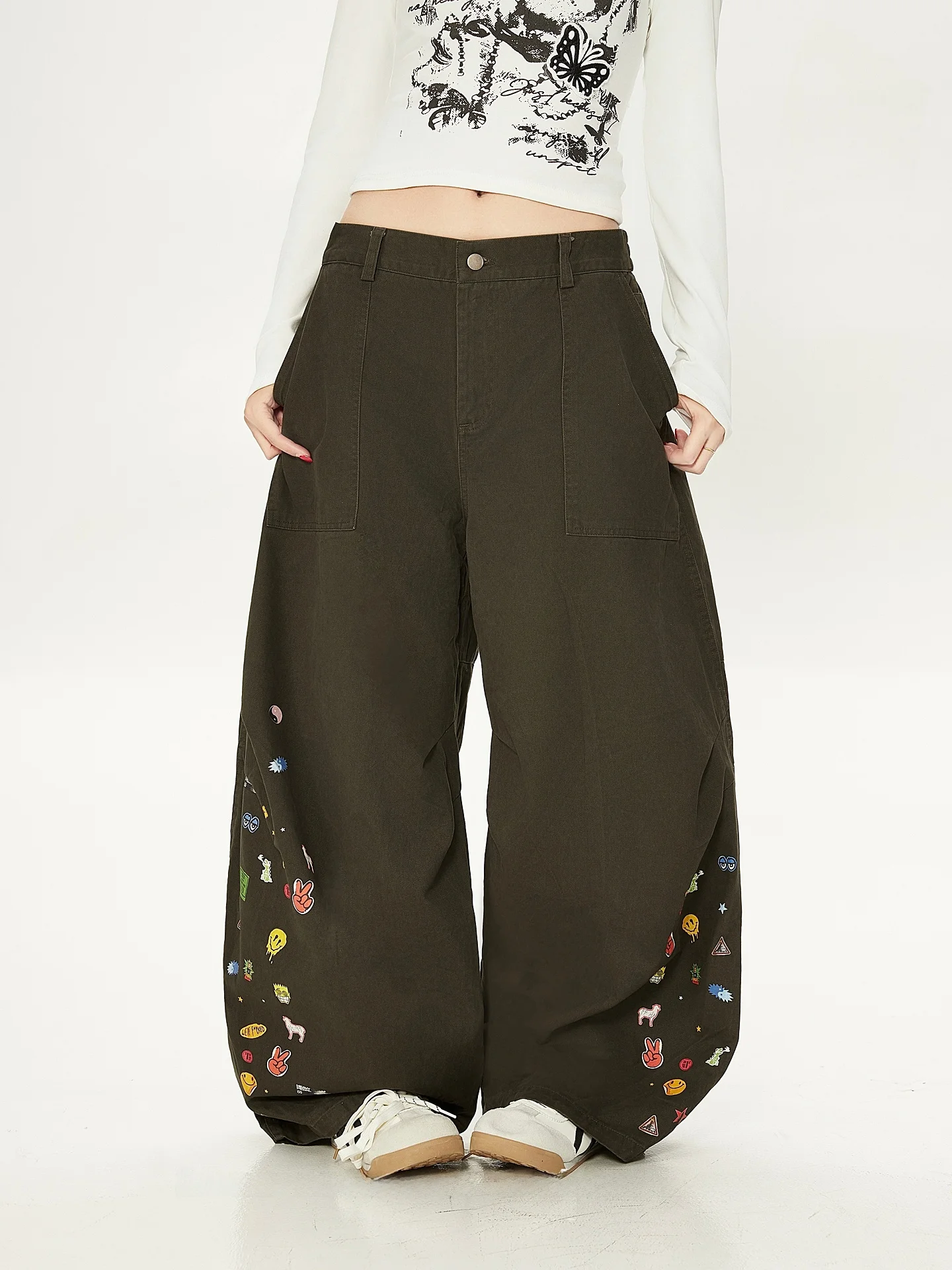 Loose Wide Leg Pants Women's Cartoon Print Casual Loose BF Lazy Sle 2026 New Faion Cotton Straight Cut Trousers
Loose Wide Leg Pants Women's Cartoon Print Casual Loose BF Lazy Sle 2026 New Faion Cotton Straight Cut Trousers