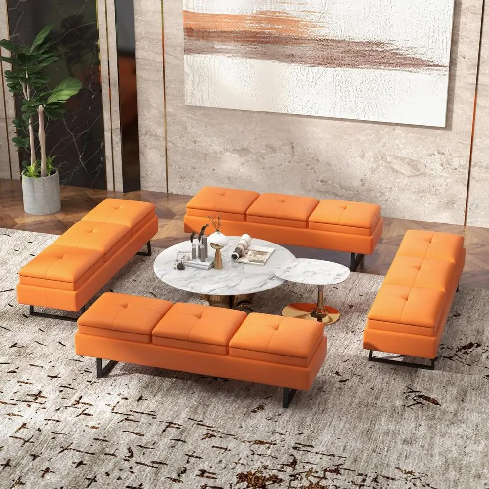 Set of 4 Waiting Room Chairs - 3-Seat Reception Chairs with Thickened Cushion, Leather Entryway Bench for Living Room, Lobby, or
Set of 4 Waiting Room Chairs - 3-Seat Reception Chairs with Thickened Cushion, Leather Entryway Bench for Living Room, Lobby, or