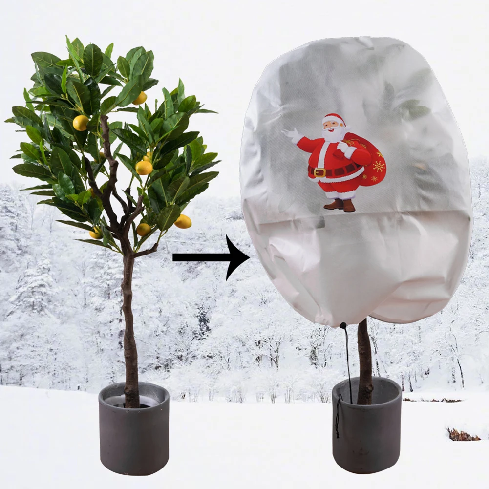 2Pcs Garden Plant Frost Protection Cover Non-woven Fabrics Christmas Tree Cover With Drawstring Tree Cover Christmas Decoration
2Pcs Garden Plant Frost Protection Cover Non-woven Fabrics Christmas Tree Cover With Drawstring Tree Cover Christmas Decoration