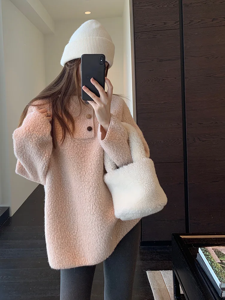 G120207~Heavy Recommendation Warm Circle Wool Thick Laid-Back Figure Flattering Hooded Sweater Women's Autumn and Winter New
G120207~Heavy Recommendation Warm Circle Wool Thick Laid-Back Figure Flattering Hooded Sweater Women's Autumn and Winter New