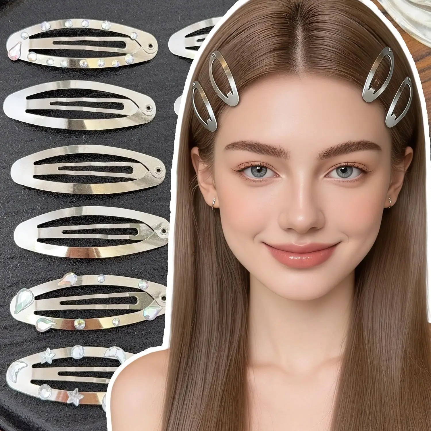 Oval Metal Hair Clip for Women Oval Shape Basic Simple Bangs Side Barrettes Headwear DIY Handmade Hair Style Tools Accessories
Oval Metal Hair Clip for Women Oval Shape Basic Simple Bangs Side Barrettes Headwear DIY Handmade Hair Style Tools Accessories