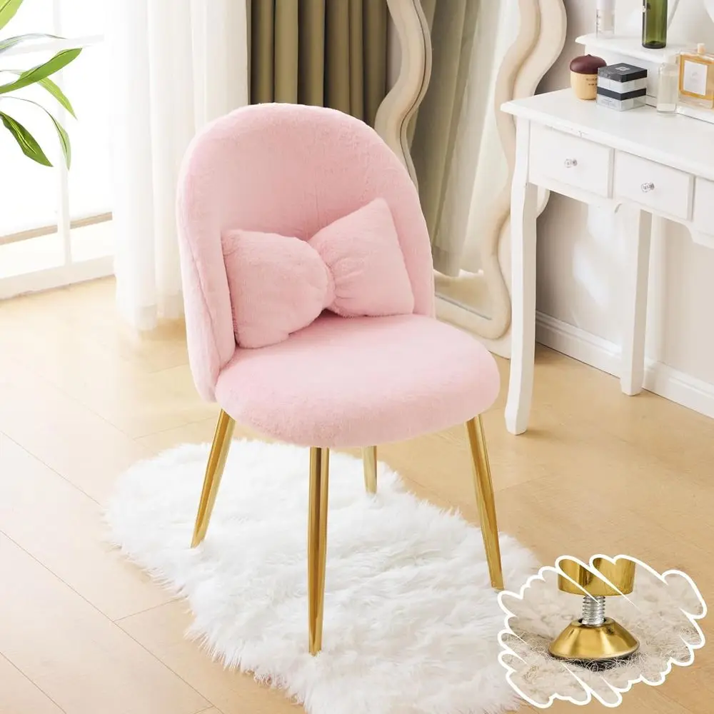 Cute Pink Vanity Chair with Backrest and Pillow, Compact Desk Chair without Wheels, Ideal for Makeup, Bedrooms, and Living Rooms
Cute Pink Vanity Chair with Backrest and Pillow, Compact Desk Chair without Wheels, Ideal for Makeup, Bedrooms, and Living Rooms