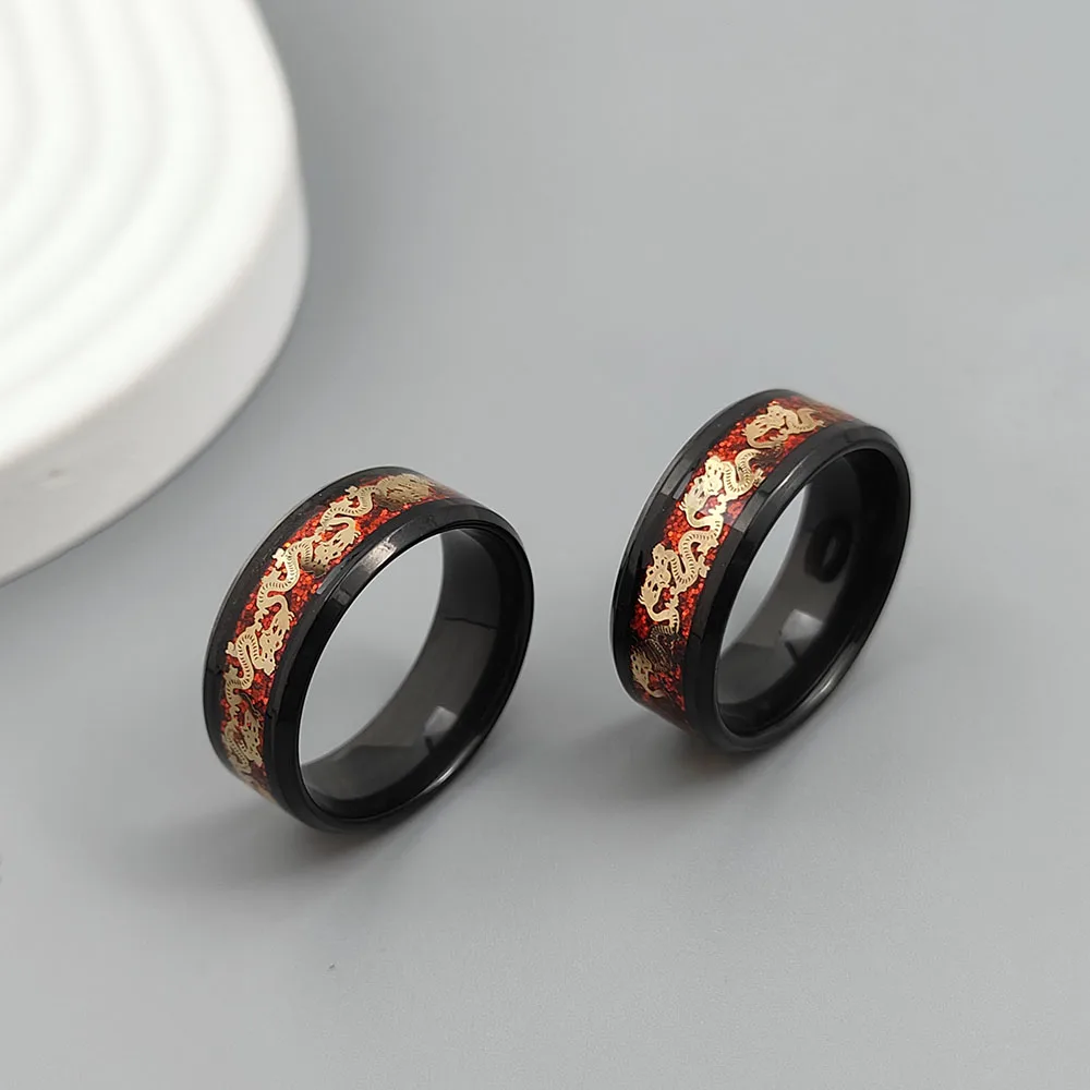 1Pcs 8mm Men's Stainless Steel Celtic Dragon Ring Inlay Red Black Carbon Fiber Ring Wedding Band Jewelry Size 6-12
1Pcs 8mm Men's Stainless Steel Celtic Dragon Ring Inlay Red Black Carbon Fiber Ring Wedding Band Jewelry Size 6-12