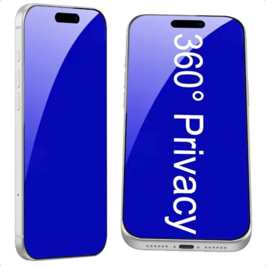 2 упаковки для iPhone 17 Pro Max, 360-градусная защитная пленка для экрана, антишпионское закаленное стекло, пленка с защитой от синего света, 6,9 дюйма
2 упаковки для iPhone 17 Pro Max, 360-градусная защитная пленка для экрана, антишпионское закаленное стекло, пленка с защитой от синего света, 6,9 дюйма