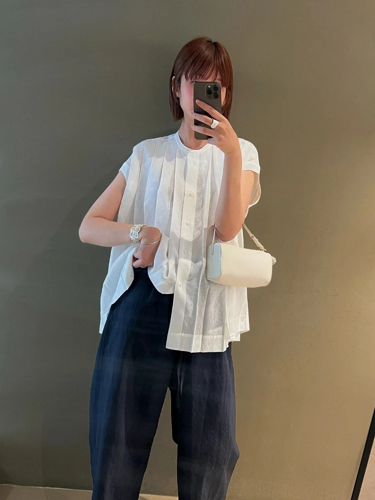 DesiGar Heavyweight Pleated ort Sve Women's irt Loose Fit White Blouse Winter Casual Wear round Ne Daily Use
DesiGar Heavyweight Pleated ort Sve Women's irt Loose Fit White Blouse Winter Casual Wear round Ne Daily Use