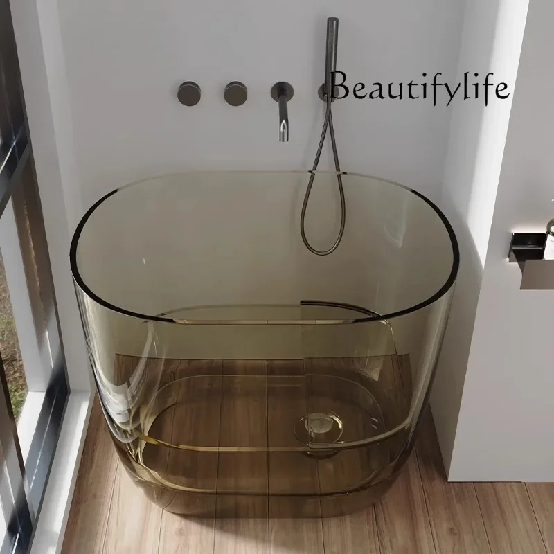 Vasca da bagno artistica color cristallo trasparente in resina pura, vasca da bagno indipendente per hotel seduto a immersione p
Vasca da bagno artistica color cristallo trasparente in resina pura, vasca da bagno indipendente per hotel seduto a immersione p