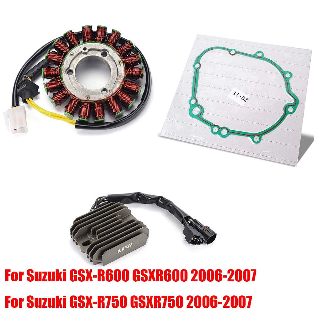 Stator Coil + Gasket + Regulator Rectifier For Suzuki GSX-R600 GSX-R750 GSX R600 R750 GSXR 600 750 GSXR600 / GSXR750 2006-2007
Stator Coil + Gasket + Regulator Rectifier For Suzuki GSX-R600 GSX-R750 GSX R600 R750 GSXR 600 750 GSXR600 / GSXR750 2006-2007