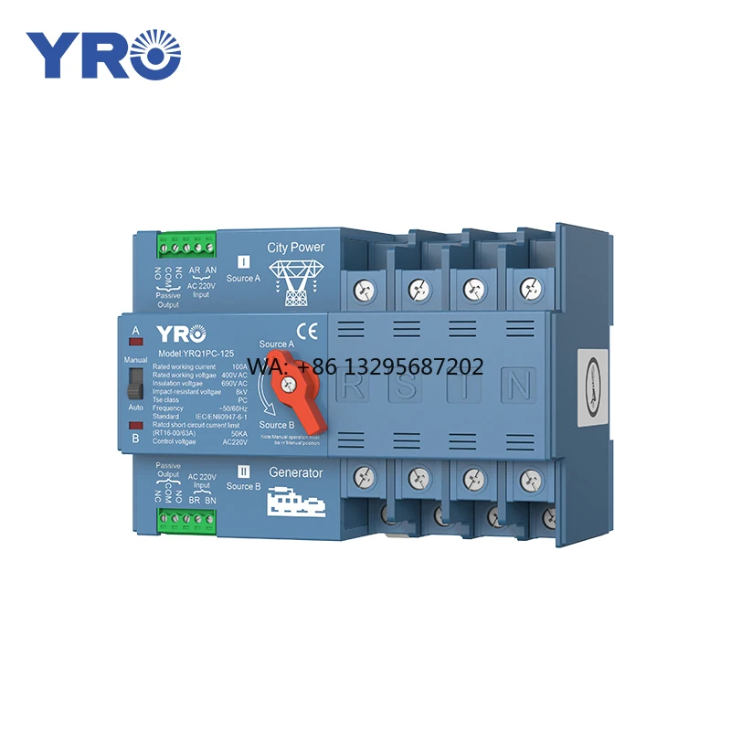 Автоматический резервный переключатель двойного питания Sunshine для генератора ATS PC Grade 2P, аварийный переключатель питания 125A
Автоматический резервный переключатель двойного питания Sunshine для генератора ATS PC Grade 2P, аварийный переключатель питания 125A