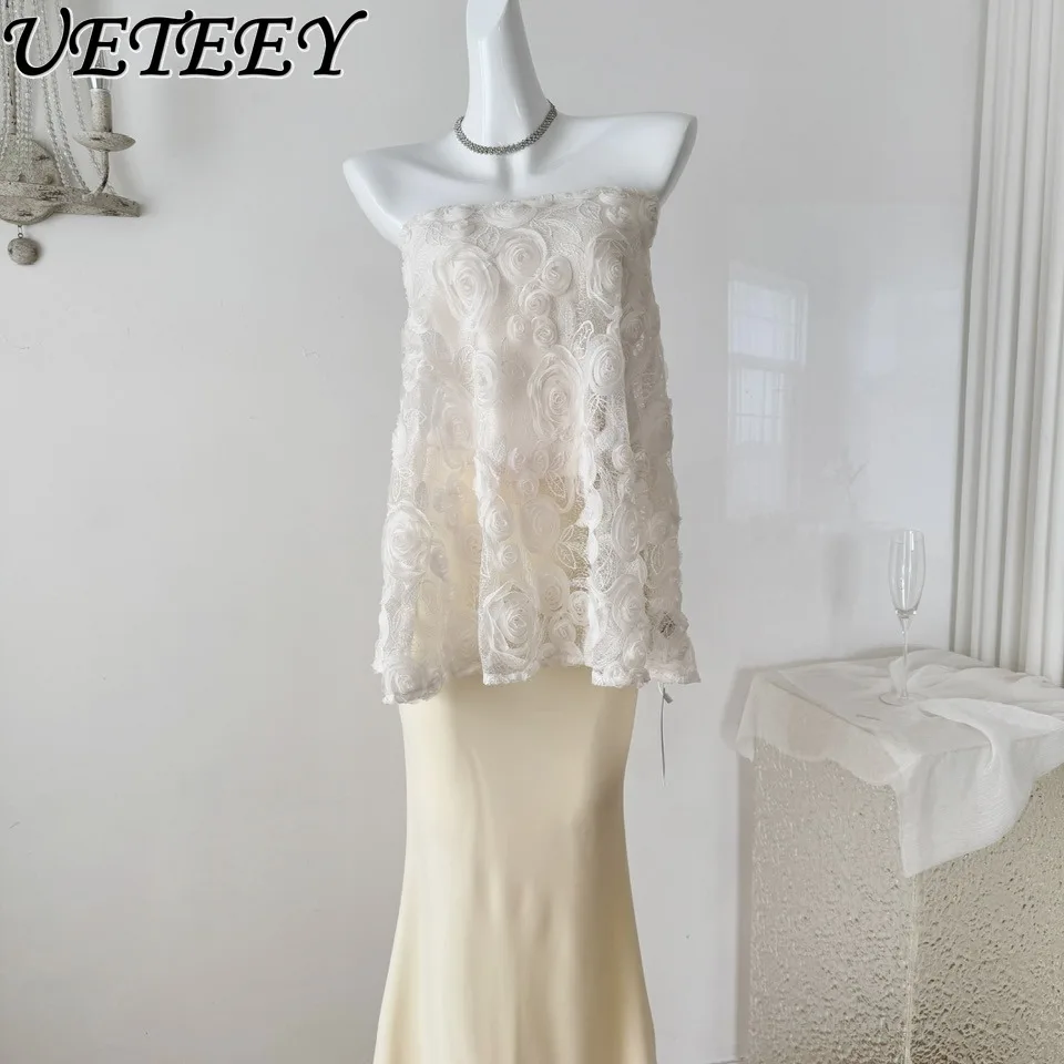 Pure Desire Spice Girl Niche Three-dimensional Rose Embroidered Tube Top + High Waist Fishtail Long Skirt Two-piece Set
Pure Desire Spice Girl Niche Three-dimensional Rose Embroidered Tube Top + High Waist Fishtail Long Skirt Two-piece Set