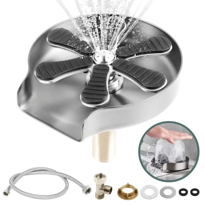 Automatic Glass Rinser Powerful Cup Washer for Kitchen Sink Stainless Steel Baby Bottle Cleaner Sinks Attachment Bar Accessories
Automatic Glass Rinser Powerful Cup Washer for Kitchen Sink Stainless Steel Baby Bottle Cleaner Sinks Attachment Bar Accessories