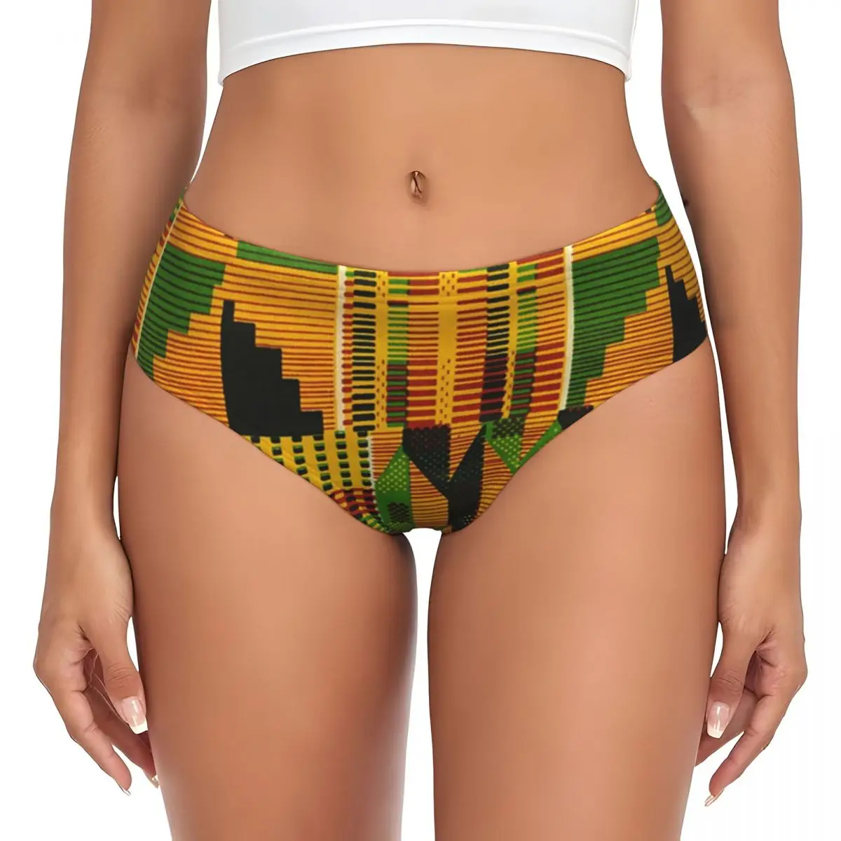 Пользовательские африканские тканевые дизайнерские трусы Kente, нижнее белье, женские удобные эластичные трусики с традиционным африканским этническим узором Анкары
Пользовательские африканские тканевые дизайнерские трусы Kente, нижнее белье, женские удобные эластичные трусики с традиционным африканским этническим узором Анкары