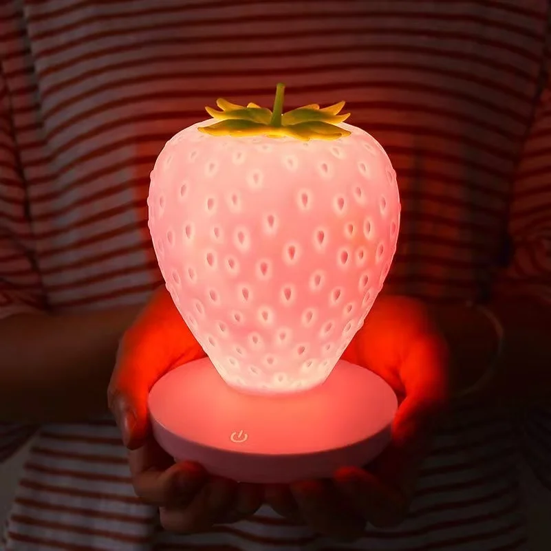 Cute Creative Strawberry Night Light Usb Bedroom Rechargeable Bedside Atmosphere Baby Feeding Sleep Eye Protection Table Lamp
Cute Creative Strawberry Night Light Usb Bedroom Rechargeable Bedside Atmosphere Baby Feeding Sleep Eye Protection Table Lamp