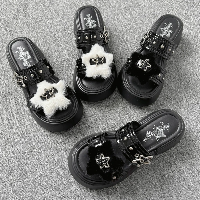 Summer Versatile Subculture Y2k Muffin Slippers Millennial Spice Girls One-pedal Heightening Platform Sandals Women's Shoes
Summer Versatile Subculture Y2k Muffin Slippers Millennial Spice Girls One-pedal Heightening Platform Sandals Women's Shoes