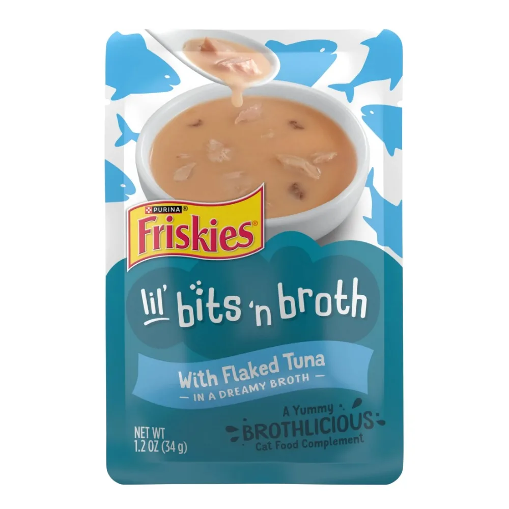 Purina Lickable Cat Food Toppers Lil' Bits ‘n Broth With Flaked Tuna in a Dreamy Broth, 2.1 oz Pouch, 16 Count
Purina Lickable Cat Food Toppers Lil' Bits ‘n Broth With Flaked Tuna in a Dreamy Broth, 2.1 oz Pouch, 16 Count