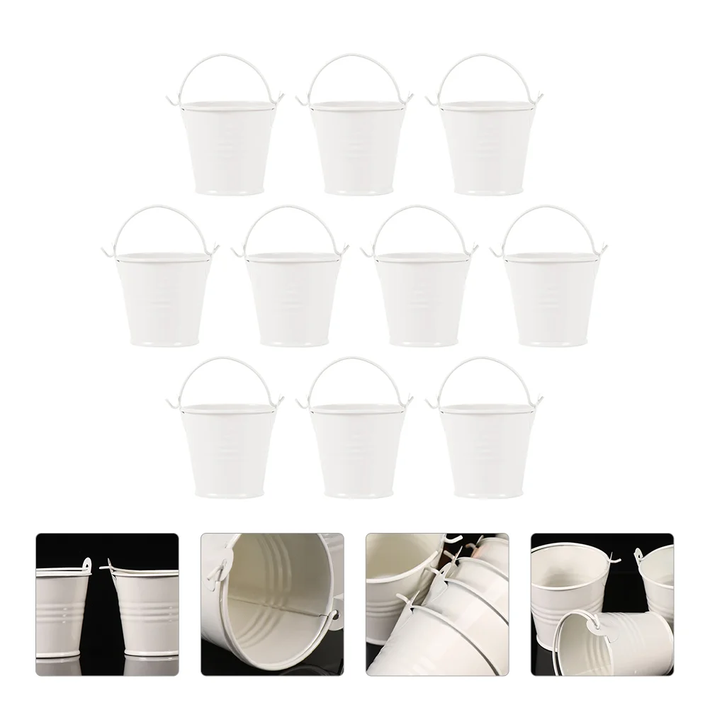 10 PCS Mini Bucket Flower Pots Plant Holder Metal Stand Decor Tinplate Child Plants Organizer
10 PCS Mini Bucket Flower Pots Plant Holder Metal Stand Decor Tinplate Child Plants Organizer
