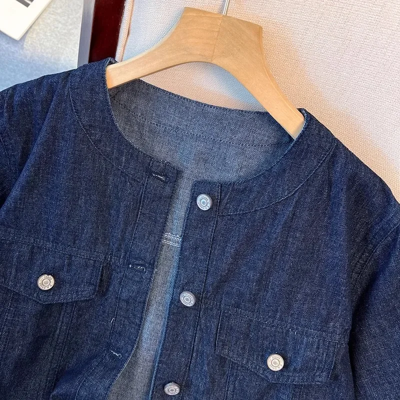 Light Blue Dark Blue Summer Women Short Denim Jacket Casual Turndown Collar Single-Breasted Short Sleeve Jeans Jacket Coat
Light Blue Dark Blue Summer Women Short Denim Jacket Casual Turndown Collar Single-Breasted Short Sleeve Jeans Jacket Coat