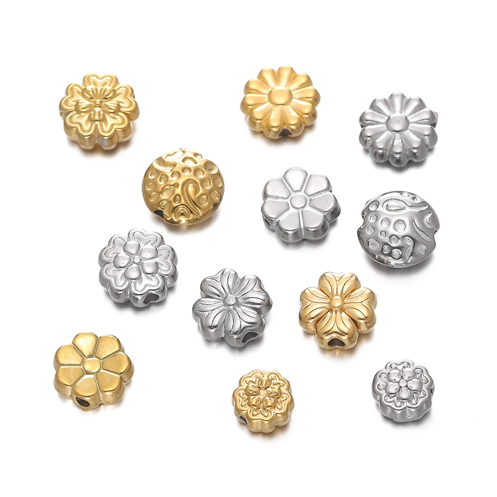 5Pcs/Pack Stainless Steel Various Flower Shape Spacer Beads For Handmade DIY Jewelry Making Bracelet Necklace Accessories
5Pcs/Pack Stainless Steel Various Flower Shape Spacer Beads For Handmade DIY Jewelry Making Bracelet Necklace Accessories