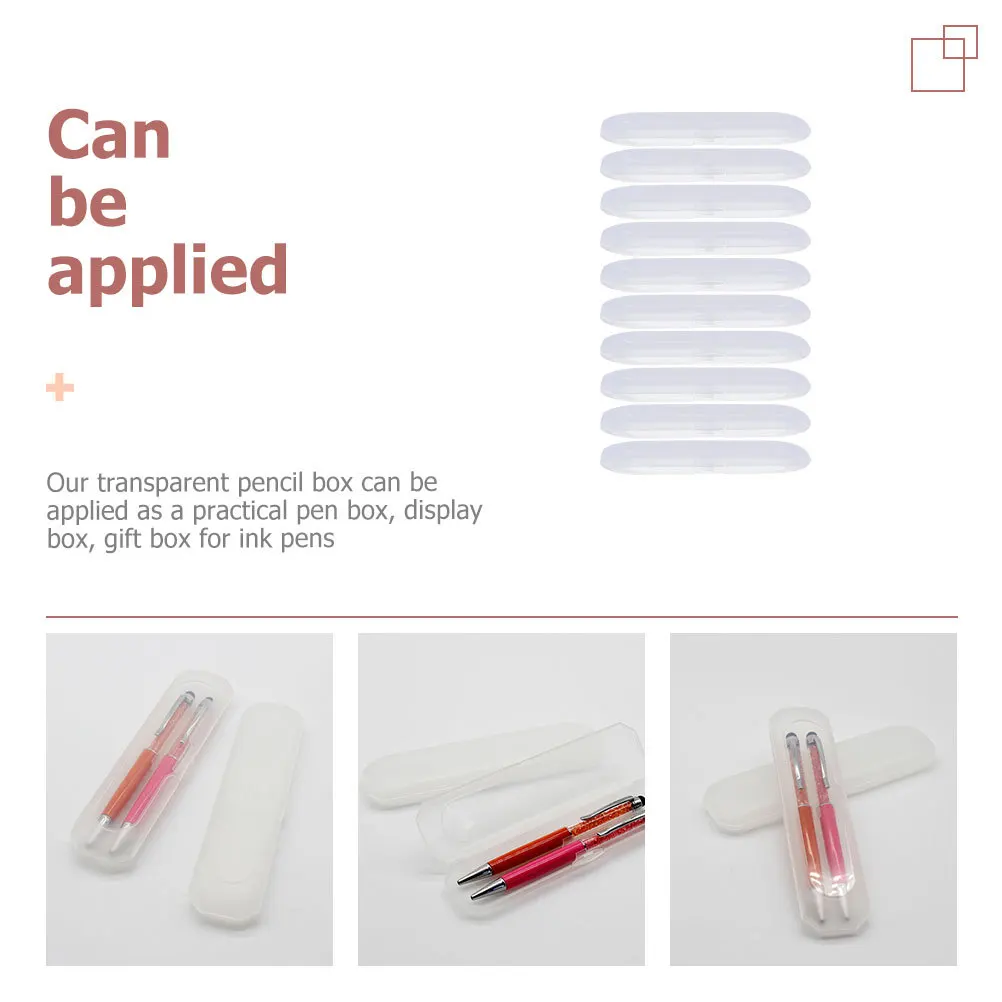 10Pcs Pencil Display Boxes Frosted Clear Plastic Pencil Cases Portable Organizers for School Office Students Pens Crayons
10Pcs Pencil Display Boxes Frosted Clear Plastic Pencil Cases Portable Organizers for School Office Students Pens Crayons