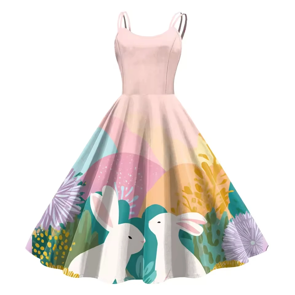 Women Casual Easter Cute Rabbit Printed Top Sleeveless Casual Dress vestidos para mujer
Women Casual Easter Cute Rabbit Printed Top Sleeveless Casual Dress vestidos para mujer