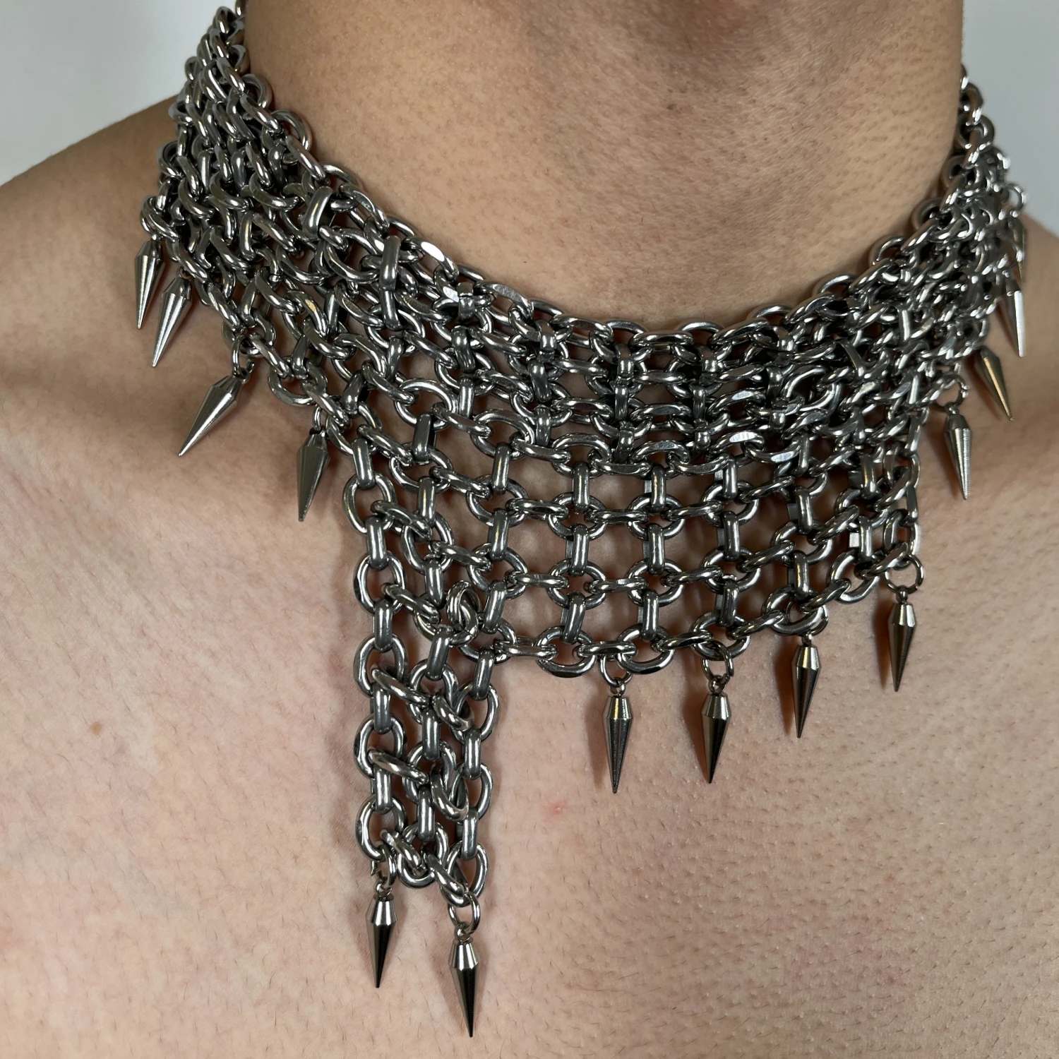 Goth Punk Jewelry Rivet Nail Handmade Necklace Rock Punk Chains Earrings Women Men Girls Charms Fashion Necklace Aesthetic
Goth Punk Jewelry Rivet Nail Handmade Necklace Rock Punk Chains Earrings Women Men Girls Charms Fashion Necklace Aesthetic
