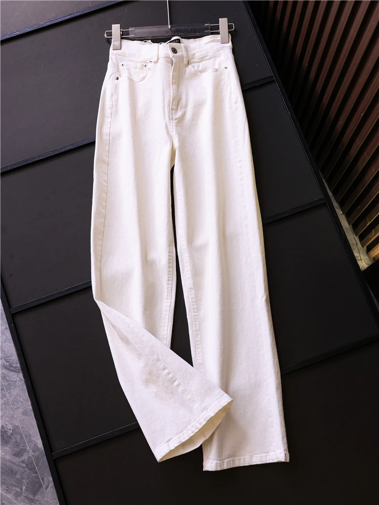 Slimming High Waist Straight Leg Jeans Casual Commute Trousers Women's Long Pants Pure Color Standard Fit Adult Jeans
Slimming High Waist Straight Leg Jeans Casual Commute Trousers Women's Long Pants Pure Color Standard Fit Adult Jeans