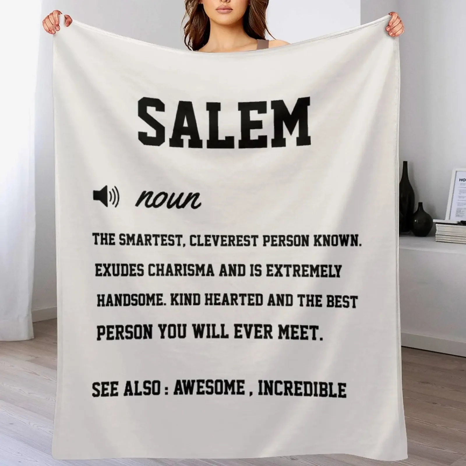 Salem Name Definition Throw Blanket Luxurious Soft Blanket Holiday Gift for Family
Salem Name Definition Throw Blanket Luxurious Soft Blanket Holiday Gift for Family