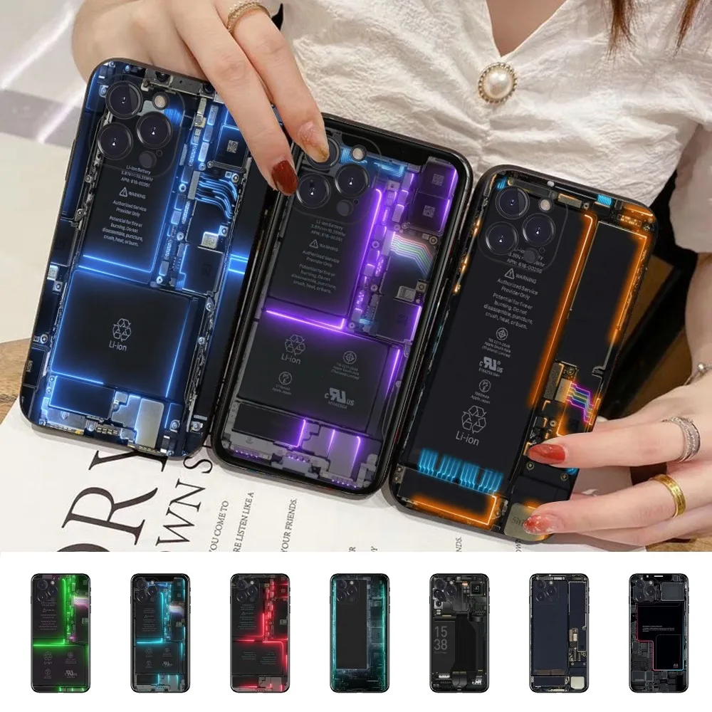 Inside Circuit Board Phone Case Silicone Soft for iphone 16 15 14 13 12 11 Pro Mini XS MAX Plus X Cover
Inside Circuit Board Phone Case Silicone Soft for iphone 16 15 14 13 12 11 Pro Mini XS MAX Plus X Cover