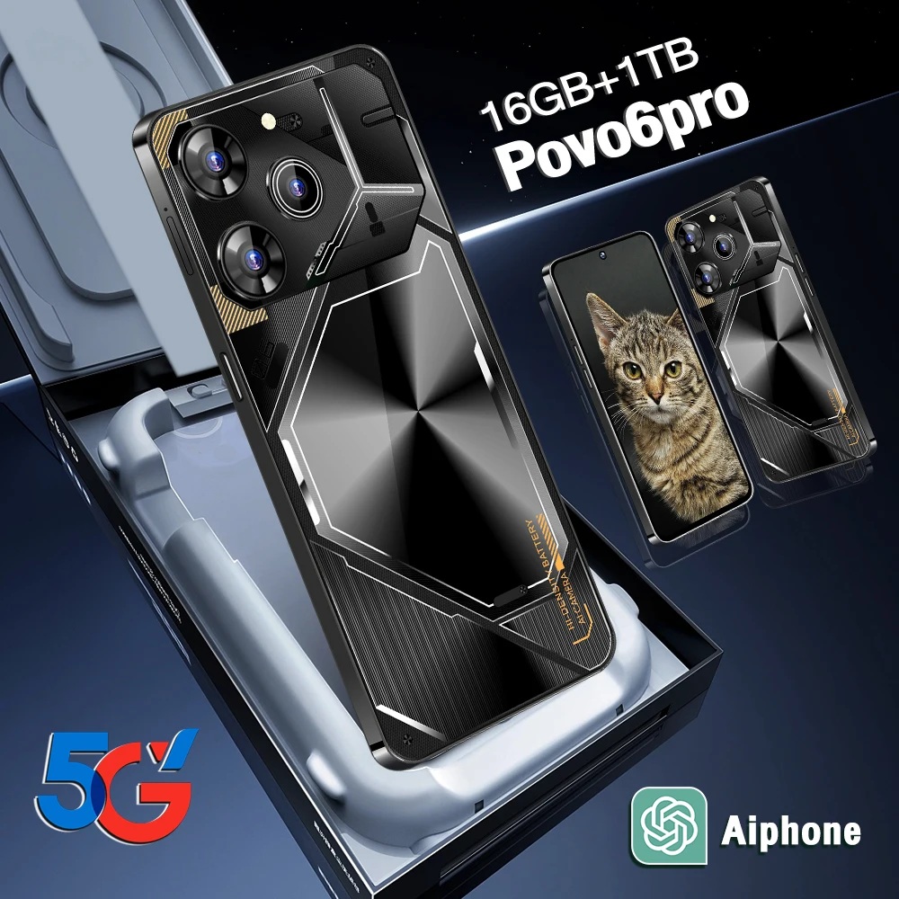 New Original Pova 6 Pro Smartphone Global Version Dimensity 9300 16G+1TB 6800mAh 5G Cellphone Android Mobile Phone NFC Смартфоны
New Original Pova 6 Pro Smartphone Global Version Dimensity 9300 16G+1TB 6800mAh 5G Cellphone Android Mobile Phone NFC Смартфоны