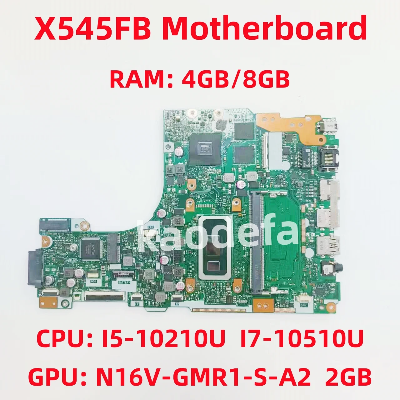 X545FB Mainboard For ASUS X545FA X545FB X545FJ X545F Laptop Motherboard CPU: I5-10210U I7-10510U GPU:2G RAM:4GB/8GB 100% Test OK
X545FB Mainboard For ASUS X545FA X545FB X545FJ X545F Laptop Motherboard CPU: I5-10210U I7-10510U GPU:2G RAM:4GB/8GB 100% Test OK