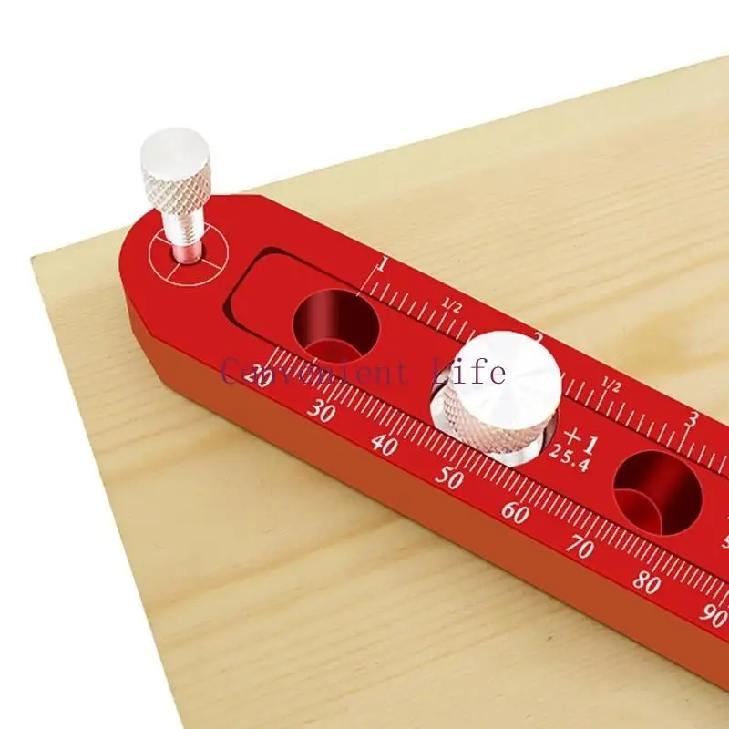 L1EE Metric/inch Woodworking Scribing Center Finder Ruler Scribing Circle Ruler Red
L1EE Metric/inch Woodworking Scribing Center Finder Ruler Scribing Circle Ruler Red