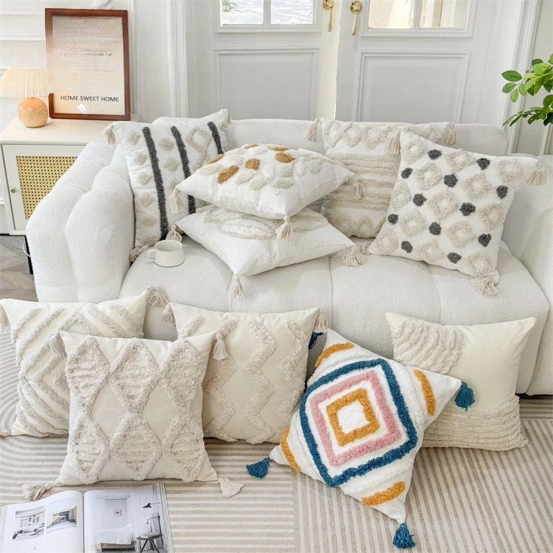 Bohemian Tassel Tufted Cotton Cushion Cover Ins Style Decorative Pillow Cover Soft Sofa Cushion Case for Home Decoration 45x45
Bohemian Tassel Tufted Cotton Cushion Cover Ins Style Decorative Pillow Cover Soft Sofa Cushion Case for Home Decoration 45x45