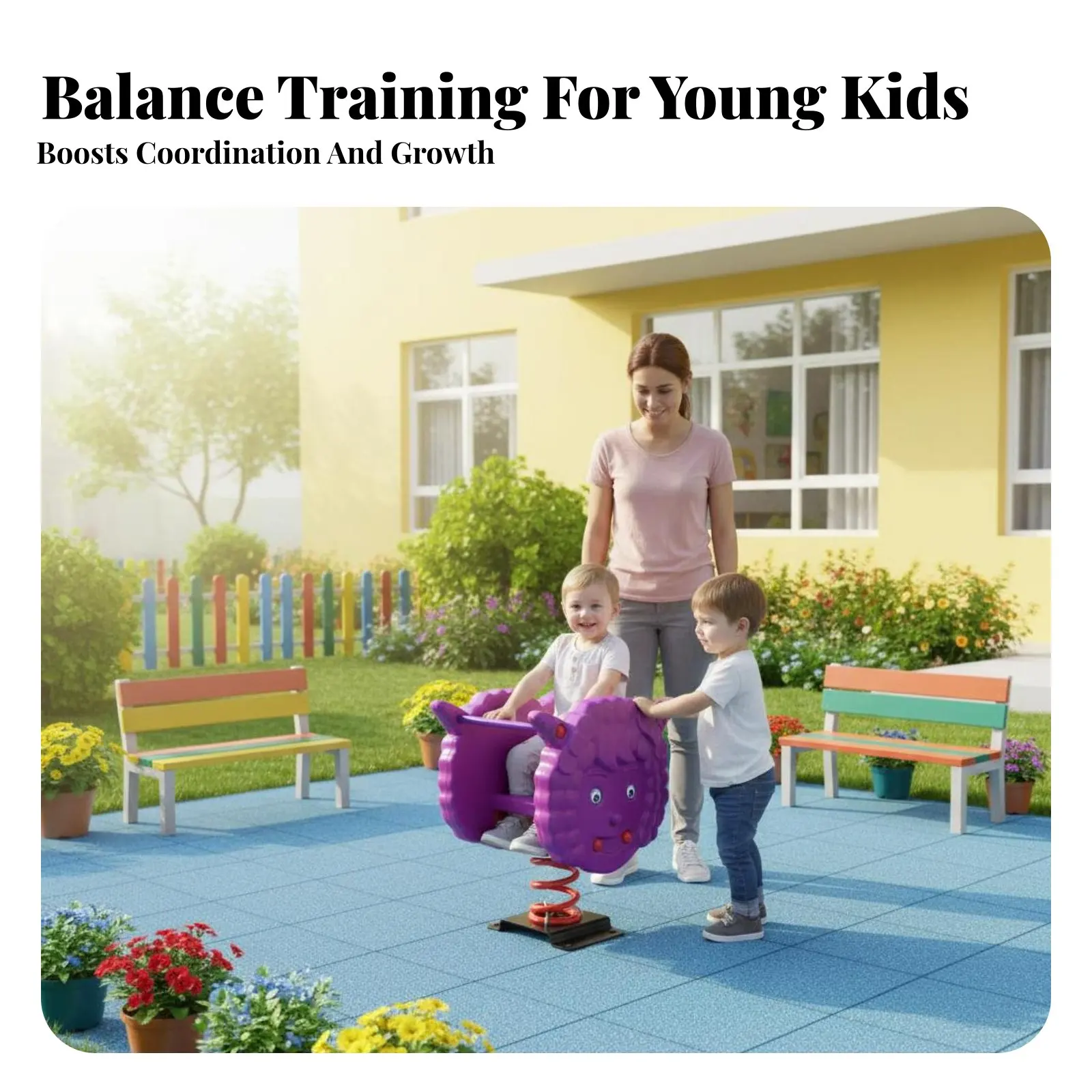 2-Person Coil Seesaw Firm-Grip Handles Playground Gear Promotes Energetic Play Colorful Design for Park, Kindergarten
2-Person Coil Seesaw Firm-Grip Handles Playground Gear Promotes Energetic Play Colorful Design for Park, Kindergarten