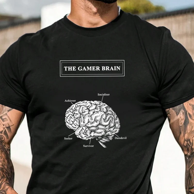 Мужская футболка с графическим принтом The Gamer Brain Print, модная повседневная футболка в уличном стиле для путешествий и занятий спортом
Мужская футболка с графическим принтом The Gamer Brain Print, модная повседневная футболка в уличном стиле для путешествий и занятий спортом