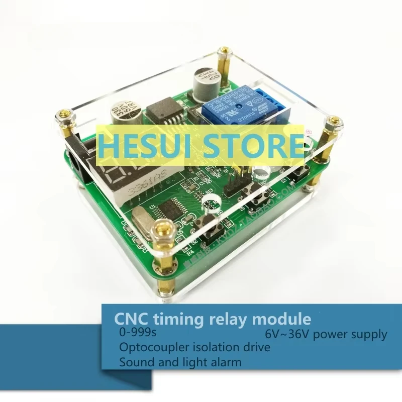 CNC timing relay module audible and visual alarm 0~999S timing optocoupler isolation 6~36V power supply
CNC timing relay module audible and visual alarm 0~999S timing optocoupler isolation 6~36V power supply