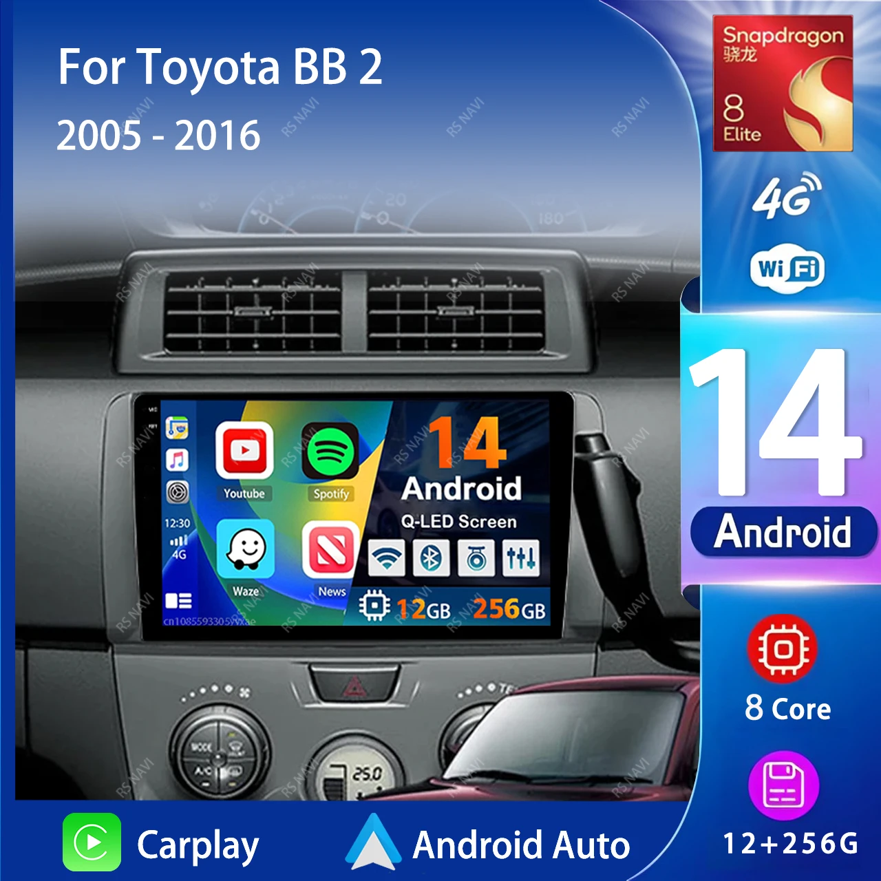 Android 14 Carplay Auto 2K экран автомобильный радиоприемник мультимедийный плеер для Toyota BB 2 2005-2016 авторадио GPS стерео 2 din головное устройство
Android 14 Carplay Auto 2K экран автомобильный радиоприемник мультимедийный плеер для Toyota BB 2 2005-2016 авторадио GPS стерео 2 din головное устройство